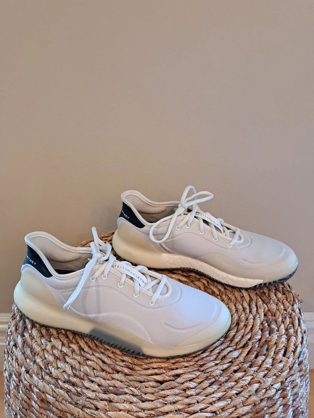 Adidas By Stella McCartney Womens Court Boost Cloud White Tennis Sneakers 8.5